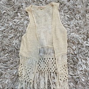 Lightweight cream colored vest, size medium